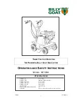 Billy Goat SC120H Operating And Safety Instructions Manual предпросмотр