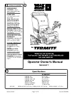 Billy Goat TERMITE TKD505SPT Operator Owner'S Manual preview