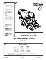 Billy Goat VQ1002SP Operator Owner'S Manual предпросмотр