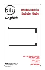 bily Retractable Safety Gate Manual предпросмотр