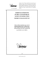 Preview for 1 page of Bimar AH18CS Instruction Booklet