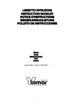 Bimar B400 Instruction Booklet preview