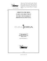 Preview for 1 page of Bimar Calidea S314 Instruction Booklet