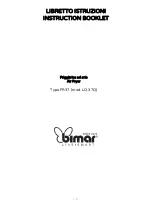 Bimar FR37 Instruction Booklet preview