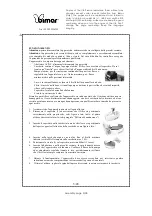 Preview for 5 page of Bimar HI-PET PFC1 Instruction Booklet