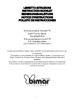 Preview for 1 page of Bimar HP090 Instruction Booklet