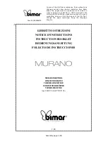 Preview for 1 page of Bimar Murano S600.EU Instruction Booklet