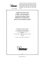 Предварительный просмотр 1 страницы Bimar PSK1A Instruction Booklet