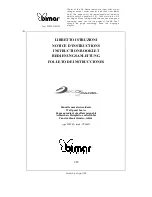 Bimar S580.EU CPH-09 Instruction Booklet preview