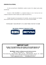 Предварительный просмотр 2 страницы BIMG METVISA LQL.19 Series Instruction Manual