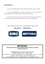 Предварительный просмотр 2 страницы BIMG METVISA RDA Series Instruction Manual