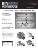 BIN WAREHOUSE 12-TOTE COMPACT Assembly Instructions preview