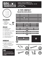 Предварительный просмотр 1 страницы BIN WAREHOUSE 65003/JAN21 Assembly Instructions