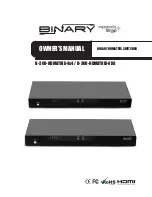 Предварительный просмотр 1 страницы Binary B-300-HDMATRIX-4x4 Owner'S Manual