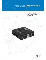 Предварительный просмотр 1 страницы Binary B-520-RX-230-IR Installation Manual