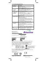 Preview for 10 page of Binatone Action 1000 User Manual