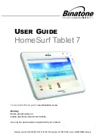 Preview for 1 page of Binatone HOMESURF TABLET 7 - Manual