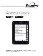 Binatone ReadMe Classic User Manual предпросмотр