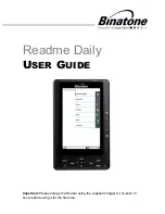 Binatone README DAILY Manual preview