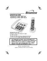 Предварительный просмотр 1 страницы Binatone SPEAKEASY COMBO 2005 TRIPLE User Manual