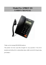 Binatone SPIRIT 221 User Manual предпросмотр