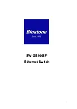 Предварительный просмотр 1 страницы Binatone SW-GE1008F User Manual