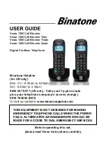 Предварительный просмотр 1 страницы Binatone Vesta 1305 Call Blocker User Manual