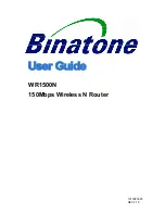 Предварительный просмотр 1 страницы Binatone WR1500N User Manual