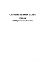 Binatone WR3005N3 Quick Installation Manual предпросмотр