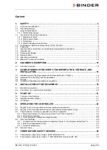 Предварительный просмотр 2 страницы Binder 9010-0073 Operating Manual