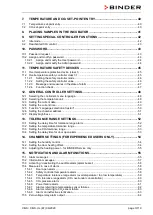 Предварительный просмотр 3 страницы Binder 9040-0189 Operating Manual