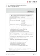 Предварительный просмотр 111 страницы Binder 9040-0189 Operating Manual