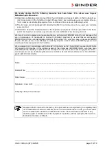 Предварительный просмотр 116 страницы Binder 9040-0189 Operating Manual