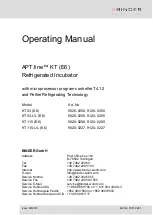 Binder APT.line KT 115 Operating Manual preview