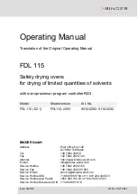 Binder FDL 115 Operating Manual preview