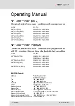 Binder KBF 115 (E5.2) Operating Manual preview