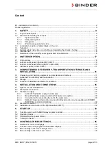 Preview for 6 page of Binder KBF 115 (E5.2) Operating Manual