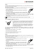 Предварительный просмотр 62 страницы Binder KBF 115 (E5.2) Operating Manual