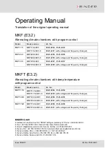 Binder MKF 115 Operating Manual предпросмотр