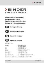 Binder PURE AQUA SERVICE Mounting Instructions preview