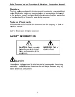 Предварительный просмотр 2 страницы Bindicator SERIAL COMMUNICATION ADAPTERS Instruction Manual