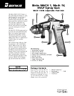 Предварительный просмотр 1 страницы Binks MACH 1 Operation And Maintenance