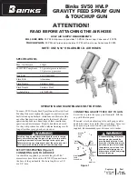 Binks sv50 Operation And Maintenance Manual preview