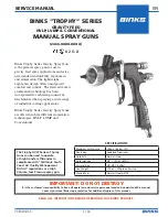 Предварительный просмотр 1 страницы Binks TROPHY 2466 SERIES Service Manual