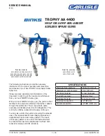 Binks TROPHY AA 4400 Service Manual preview