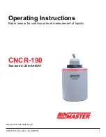 BINMASTER CNCR-190 Operating Instructions Manual предпросмотр