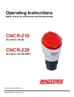 Предварительный просмотр 1 страницы BINMASTER CNCR-210 Operating Instructions Manual