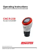 BINMASTER CNCR-230 Operating Instructions Manual предпросмотр