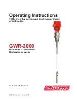 Предварительный просмотр 1 страницы BINMASTER GWR-2000 Operating Instructions Manual