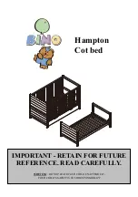 Предварительный просмотр 1 страницы BINO Hampton Cot bed Instructions Manual